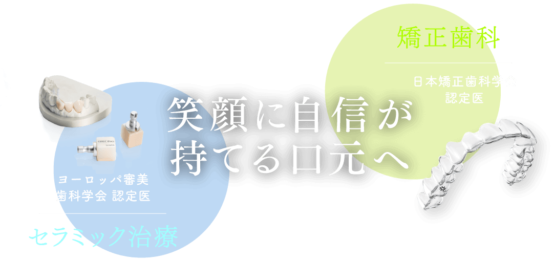 笑顔に自信が持てる口元へ